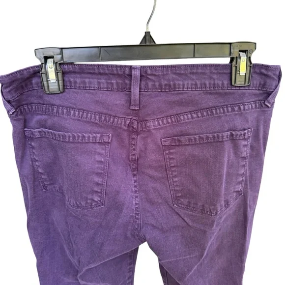Just Black Women’s Mid Rise Slim Leg Dark Purple Denim Jean Zippered Leg Size 29 - Picture 7 of 9